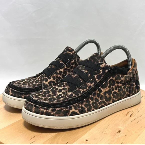 Billy Footwear Women's Billy Gore Low Top Leopard Print Zip-On Sneakers - 9M - Picture 4 of 11